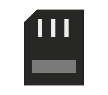 hafıza kartı simgesine beyaz arka plan üzerinde