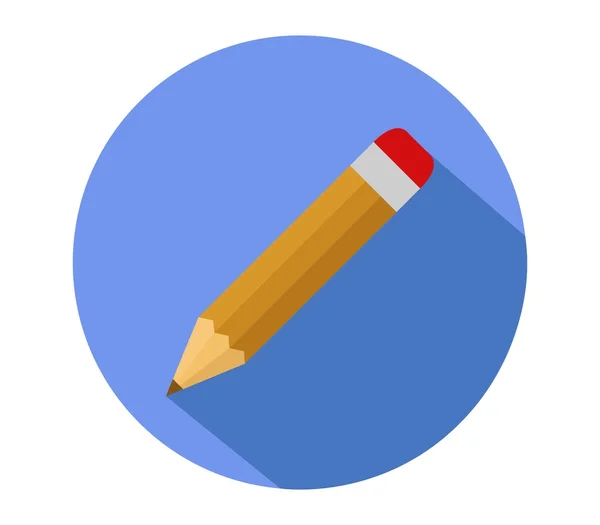 Pencil Icon White Background — Stock Vector