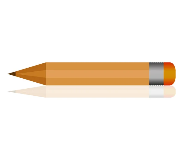 Ceruza Ikon Fehér Háttér — Stock Vector