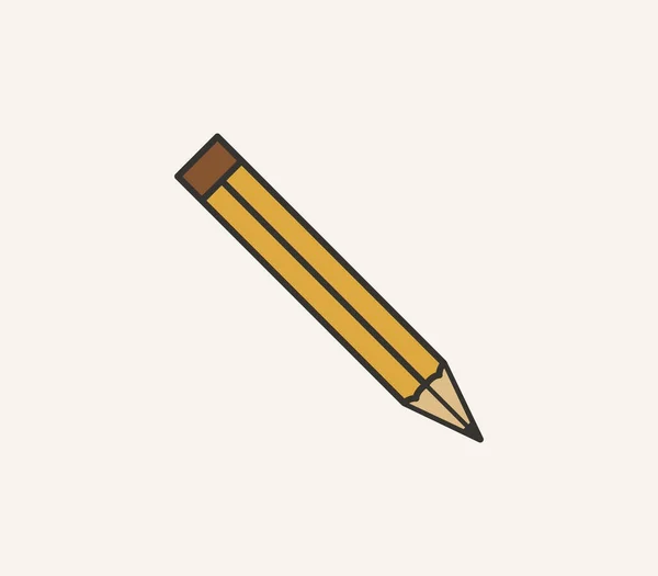 Pencil Icon White Background — Stock Vector
