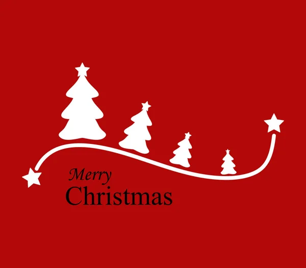 Joyeux Noël Sur Fond Blanc — Image vectorielle