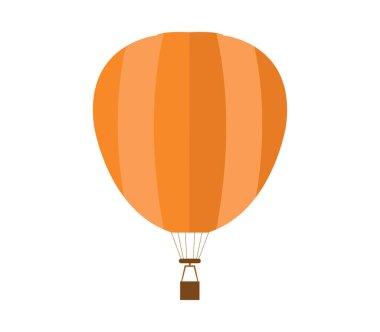 Sıcak hava balon simgesi beyaz arka plan üzerinde