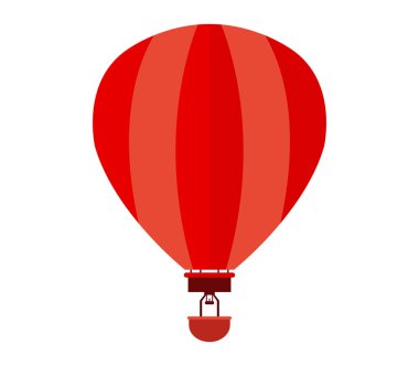 Sıcak hava balon simgesi beyaz arka plan üzerinde