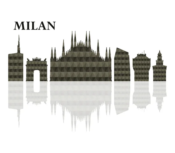 Міланський Горизонт Білому Тлі — стоковий вектор