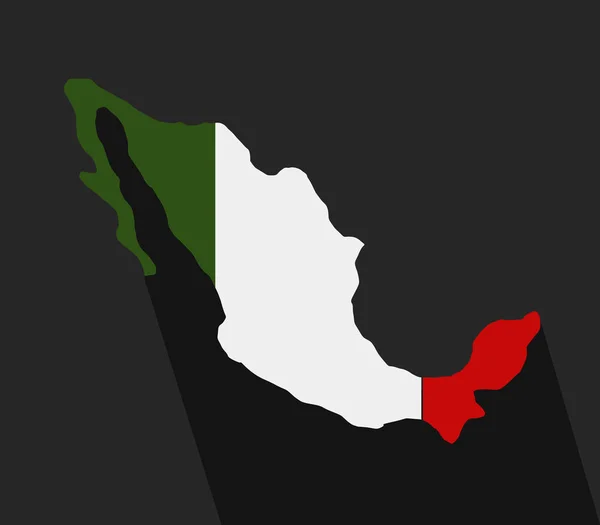 墨西哥地图在白色背景 — 图库矢量图片