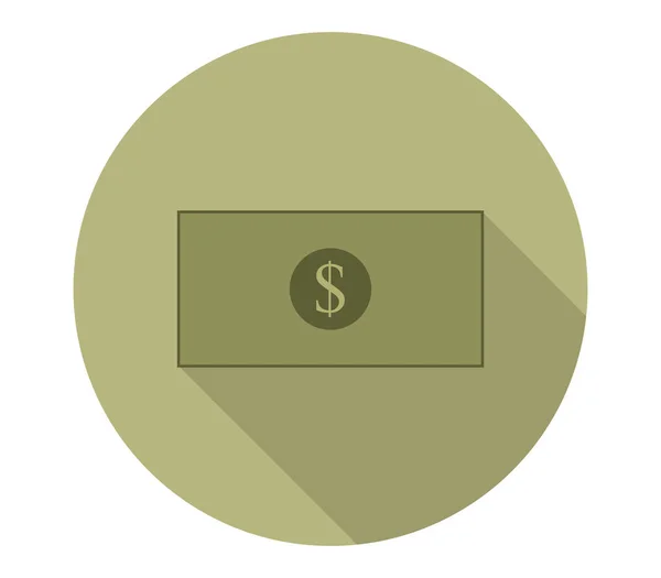 Εικονίδιο Χρημάτων Λευκό Φόντο — Διανυσματικό Αρχείο