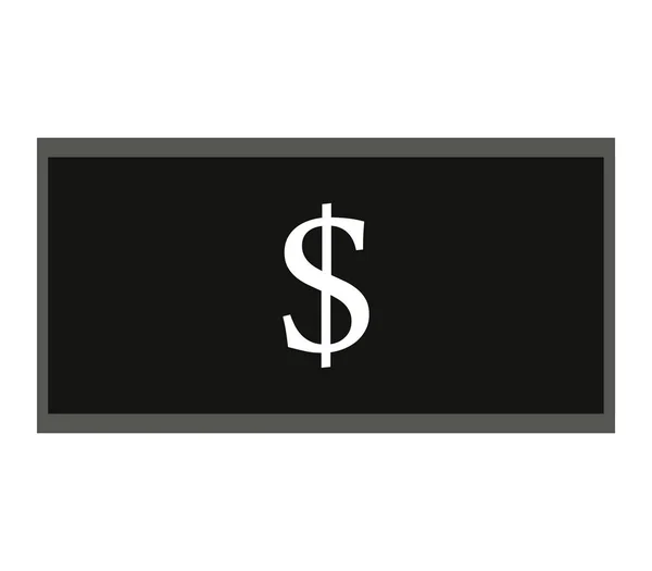 Ícone Dinheiro Fundo Branco — Vetor de Stock