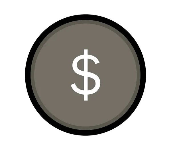 Money Icon White Background — Stock Vector