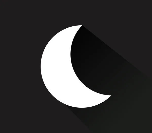 Mond Symbol Auf Weißem Hintergrund — Stockvektor