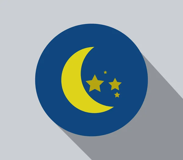 Ikona Księżyca Białym Tle — Wektor stockowy