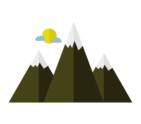 Icono Montaña Sobre Fondo Blanco — Vector de stock