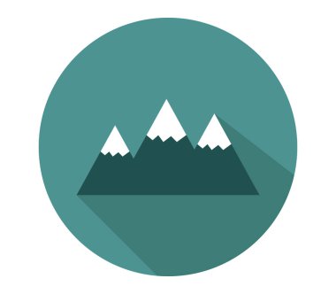 Beyaz arkaplanda dağ simgesi