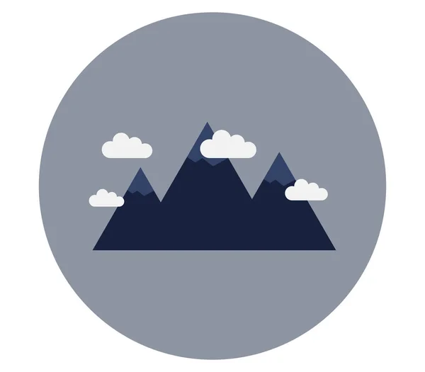 Icono Montaña Sobre Fondo Blanco — Vector de stock