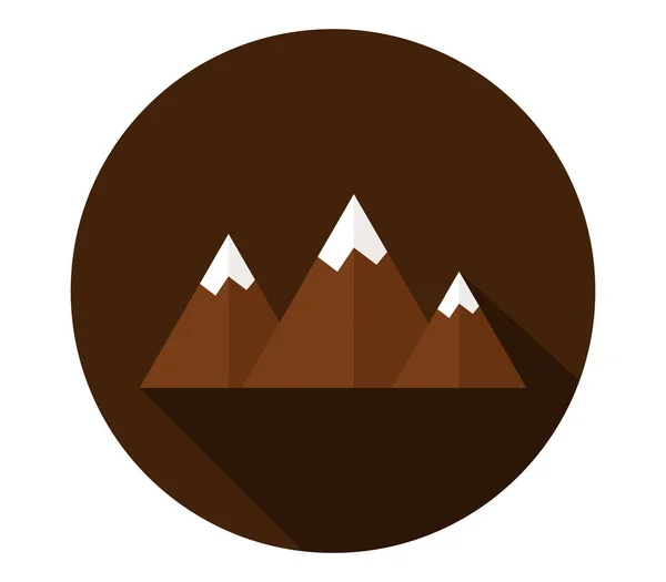 Icono Montaña Sobre Fondo Blanco — Vector de stock