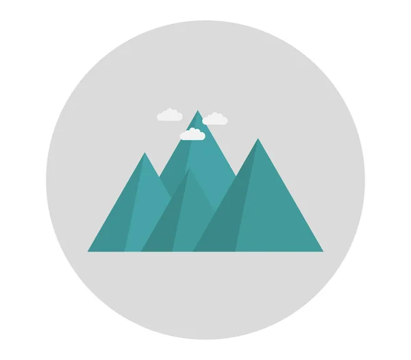 Mountain Icon White Background — Stock Vector