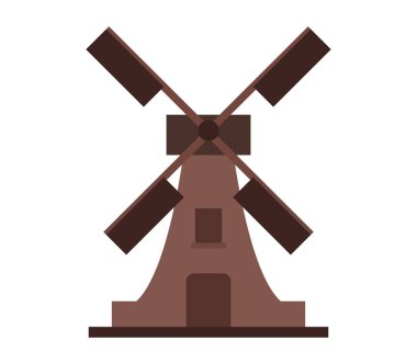 değirmen simgesi beyaz arka plan üzerinde