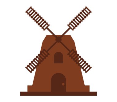 değirmen simgesi beyaz arka plan üzerinde