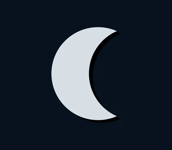 Иконка Луны Белом Фоне — стоковый вектор
