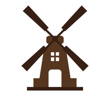 değirmen simgesi beyaz arka plan üzerinde