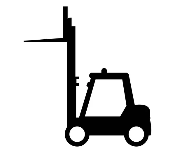 Forklift Icon White Background — Stock Vector