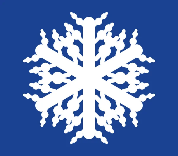 Ikona Sněhové Vločky Bílém Pozadí — Stockový vektor