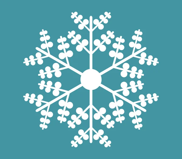 Sneeuwvlok Pictogram Witte Achtergrond — Stockvector