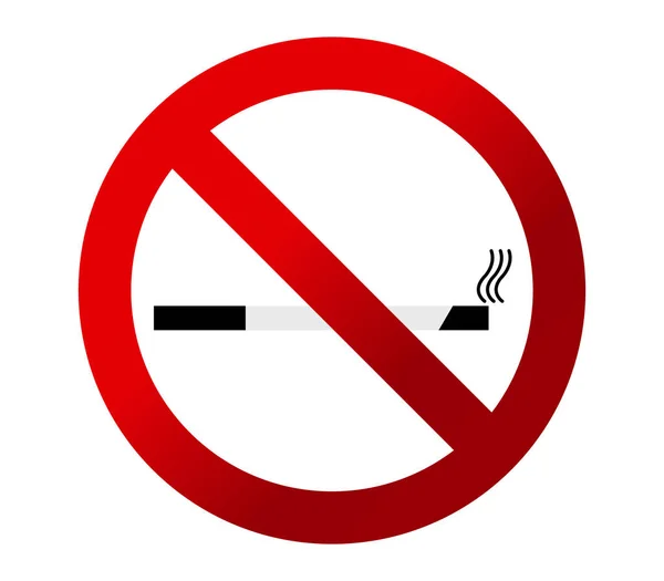 Απαγορεύεται Κάπνισμα Λευκό Φόντο — Διανυσματικό Αρχείο