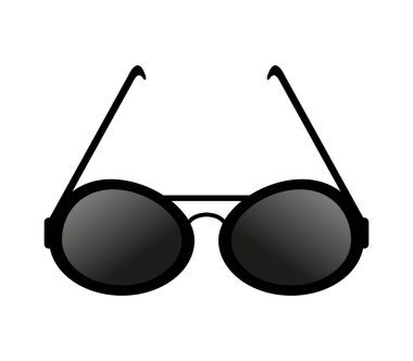 beyaz arkaplanda güneş gözlüğü simgesi