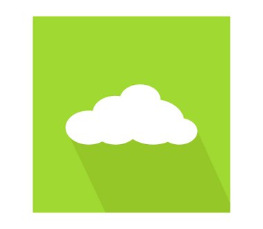 Beyaz arkaplanda bulut simgesi