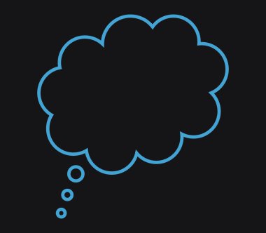 Beyaz arka plan bulut simgesi düşünme