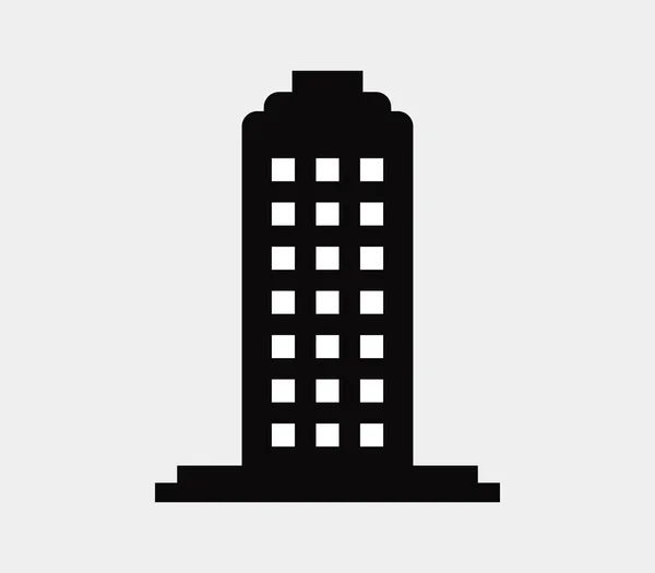 Іконка Офісної Будівлі Білому Тлі — стоковий вектор