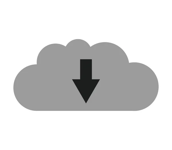 Scarica Icona Della Nuvola Sfondo Bianco — Vettoriale Stock