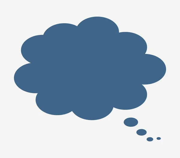 白い背景の雲アイコン思考 — ストックベクタ