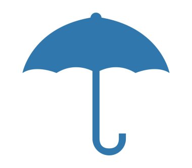 Beyaz arkaplanda şemsiye simgesi