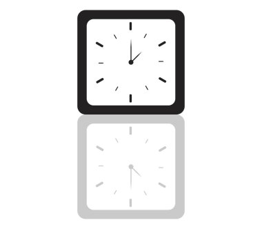 Beyaz arkaplanda saat simgesi