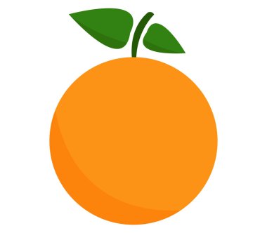 beyaz arkaplanda turuncu meyve simgesi