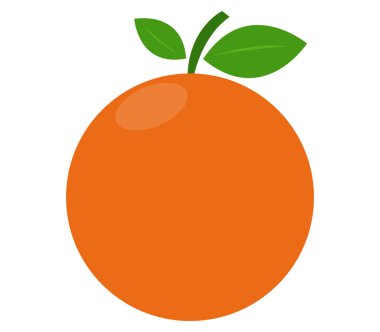 beyaz arkaplanda turuncu meyve simgesi