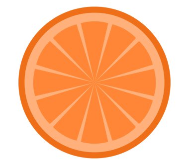 beyaz arkaplanda turuncu meyve simgesi