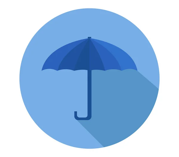 Deštník Ikona Bílém Pozadí — Stockový vektor