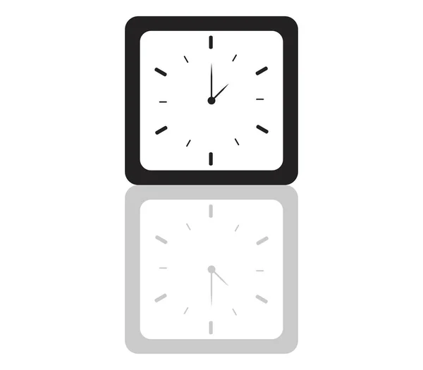 Clock Icon White Background — Stock Vector