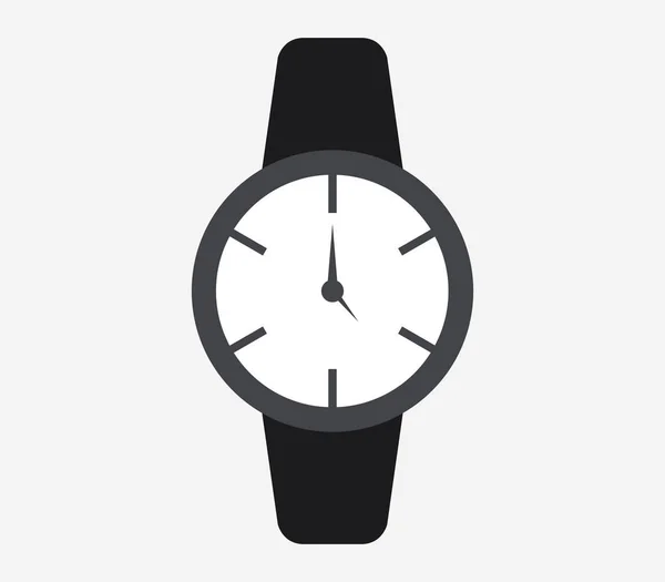 Ρολόι Χειρός Εικονίδιο Άσπρο Φόντο — Διανυσματικό Αρχείο