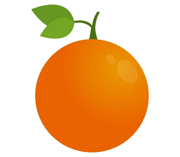 Icono Fruta Naranja Sobre Fondo Blanco — Vector de stock