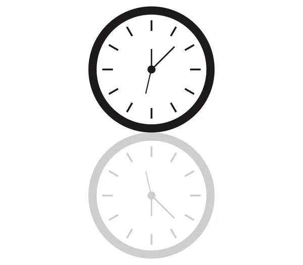 Icône Horloge Sur Fond Blanc — Image vectorielle