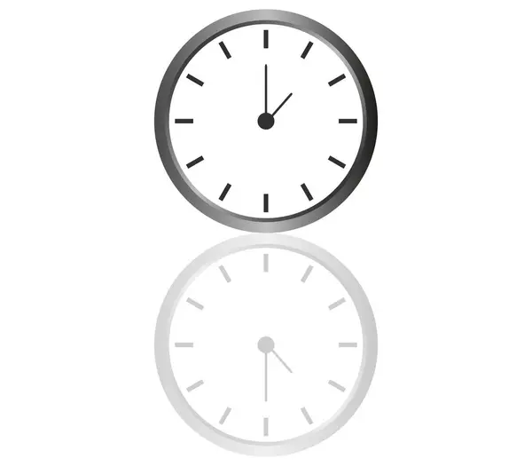 Icono Del Reloj Sobre Fondo Blanco — Vector de stock