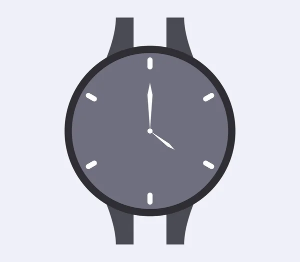 Armbandsur Ikonen Vit Bakgrund — Stock vektor