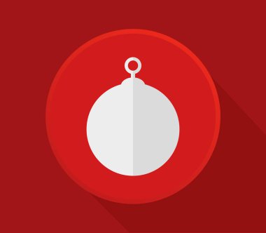 Beyaz arkaplanda noel topu simgesi