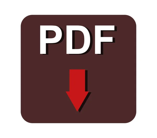 Pdf Download Icon Witte Achtergrond — Stockvector