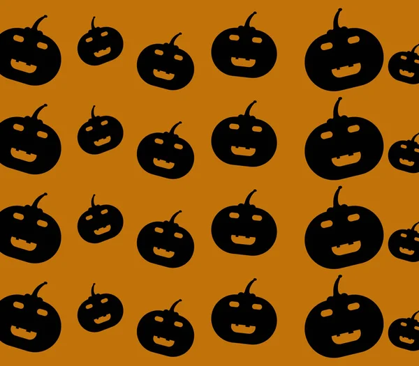 Modèle Citrouilles Halloween Sur Fond Coloré — Image vectorielle