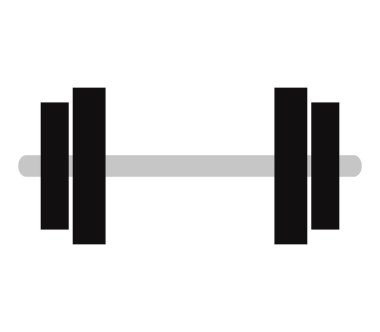 spor salonunda ağırlık simgesi beyaz arka plan üzerinde