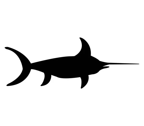 Schwertfisch Symbol Auf Weißem Hintergrund — Stockvektor